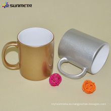 Tazas al por mayor de las tazas a la taza de plata de oro de la sublimación de la impresión de la taza 11oz